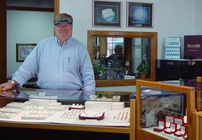 image of store interior with jeweler