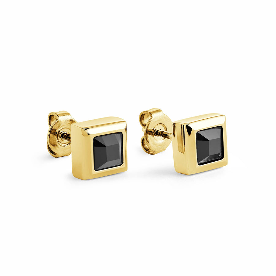 cufflinks with square black gemstones